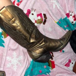 BCBGirls Metallic Bronze Ankle Boots